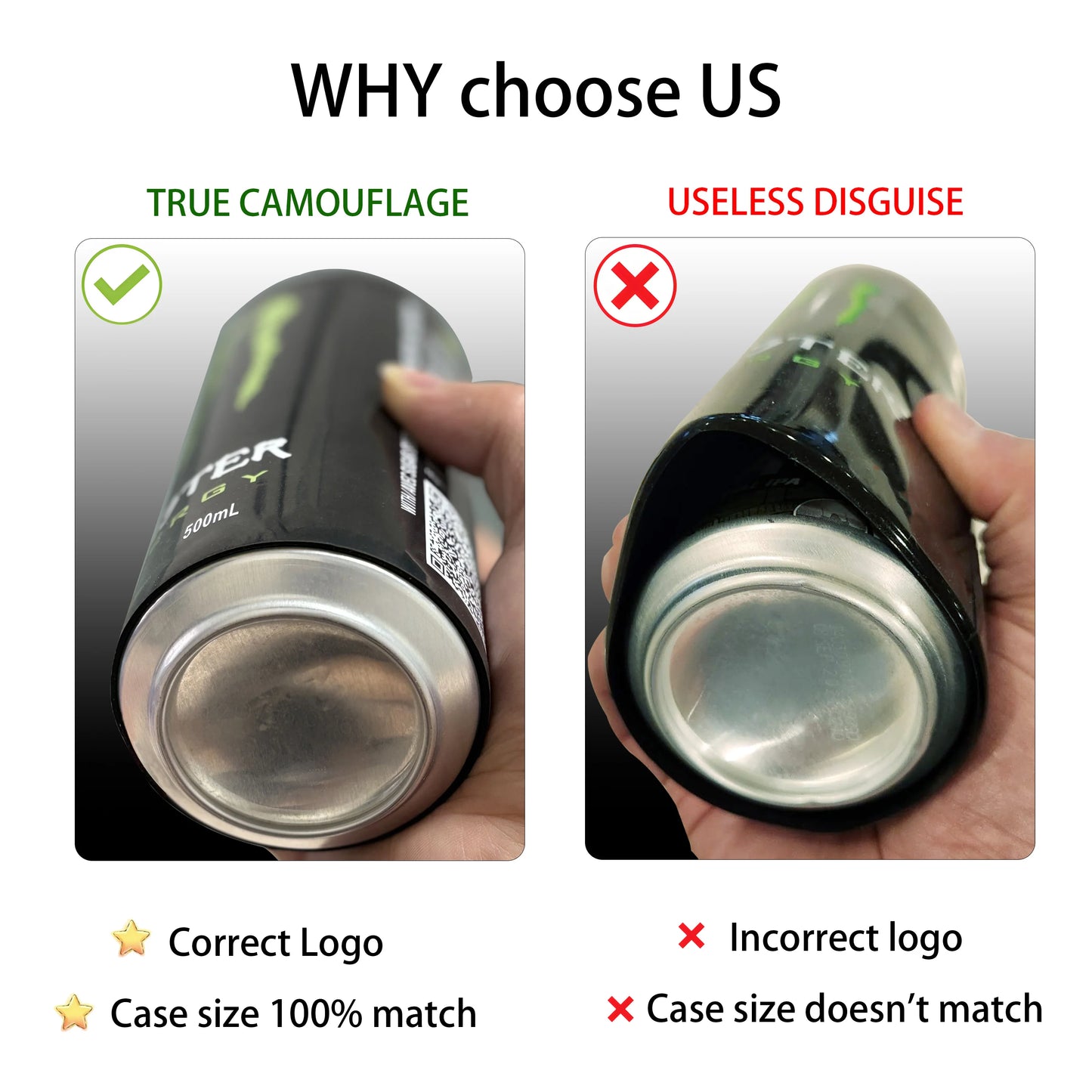 1Pcs 500Ml Hide a Beer Can Cover Bottle Sleeve Case Cola Cup Cover Bottle Holder Thermal Bag Camping Travel Hiking Accessory